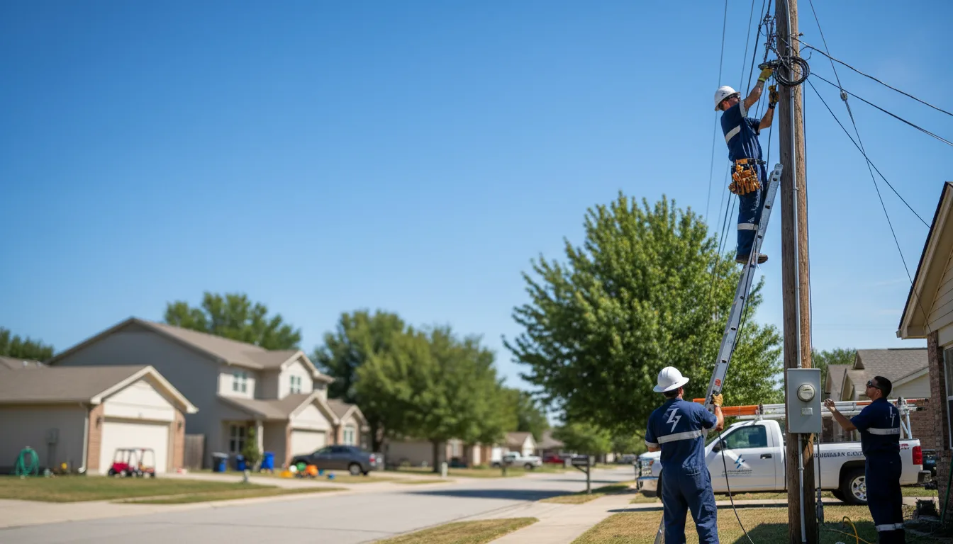 Residential electrician providing installation services in Oakland, TX